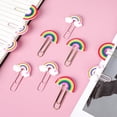 thumbnail image 3 of shiyou-Rainbow Cloud Shaped Paper Clips, Cartoon Rainbow Paper Clips, PVC Soft Rubber Paper Clips File Note Clips for Notebook Office Accessories Document Organization, 3 of 4
