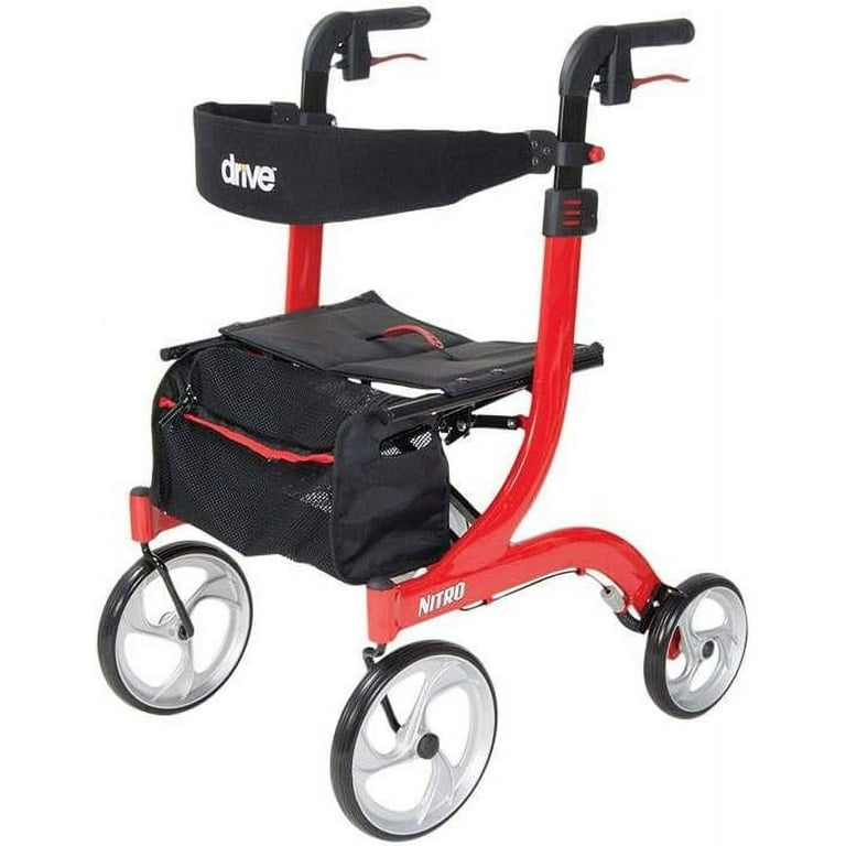 Drive Medical Nitro Euro Style Rollator Walker Lightweight 4-Wheel
