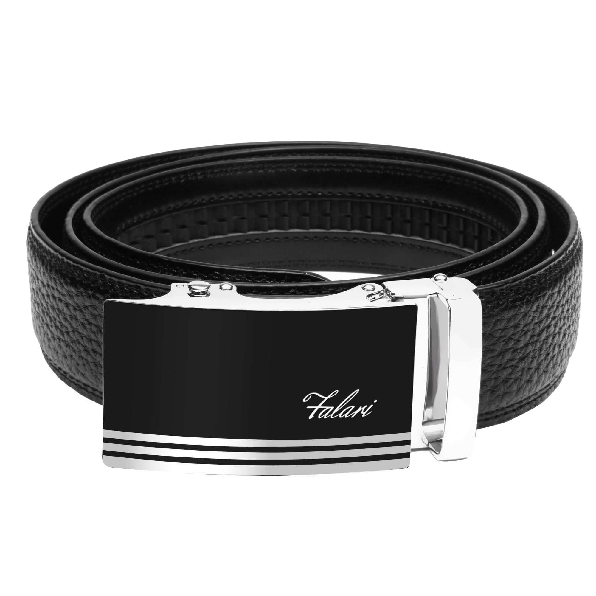 Falari® Men/'s Genuine Leather Dress Ratchet Belt 35mm Adjustable Size 7001