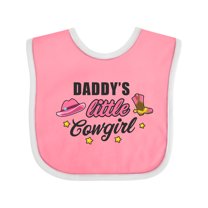 Inktastic Daddys Little Cowgirl with Cowgirl Hat and Boots Girls Baby Bib