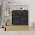 thumbnail image 6 of NEILA Black 12-Drawer Fabric Dresser with Convenient Side Pockets - Ideal Storage Solution for Bedrooms, Living Rooms, Hallways, and Closets, 6 of 8