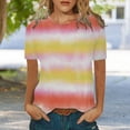 thumbnail image 2 of B91xZ Chemises pour Femmes T-Shirt Confortable à Manches Courtes, Orange M, 2 of 4