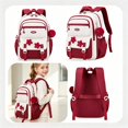 thumbnail image 7 of Cute Casual College School Bookbags, Large‑Capacity Lightweight Backpack, Travel Daypack for Teens, Wine Red, 7 of 7