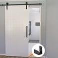 thumbnail image 6 of Barn Door Floor Guide, 1Pack - Carbon Steel Sliding Barn Door Hardware, Adjustable U Bracket Flush Design (Black), 6 of 6