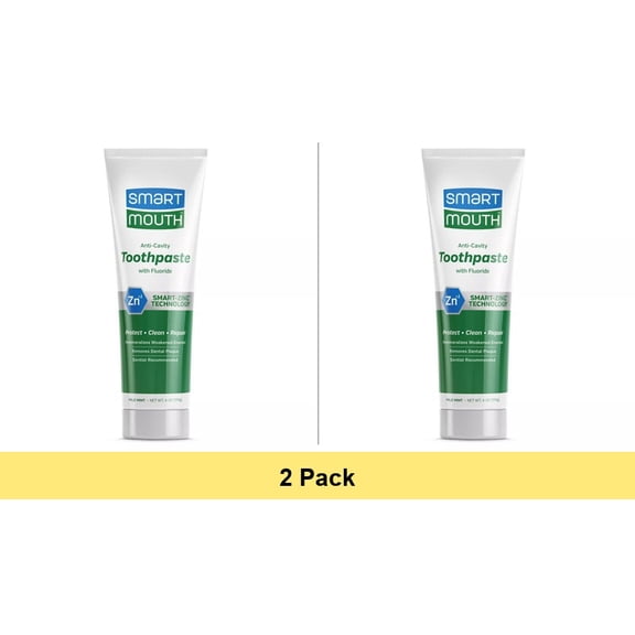Smart Mouth Premium Clean Mint Toothpaste 6 oz. Tube - 2 Pack