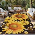 thumbnail image 2 of Sunflower Outdoor Rug for Patio/Deck/Porch, Non-Slip Large Area Rug 5 x 8 Ft, Yellow Floral Elegant Pastoral Flowers Watercolor Indoor Outdoor Rugs Washable Area Rugs, Camping Rug Carpet Runner, 2 of 8