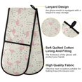 thumbnail image 4 of Dailycode Double Sided Oven Mitt with Loop Heat Resistant Kitchen Long Potholders 7" x 35" Flamingo with Polka Dots, 4 of 6