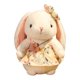 thumbnail image 3 of Conejito de peluche de juguete, tela de felpa suave y cómoda, relleno completo de algodón PP, muñeco de conejito blanco con falda floral, 3 of 8