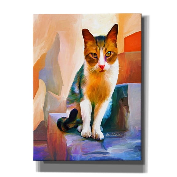 Epic Graffiti 'Cat 1A' by Ata Alishahi, Giclee Canvas Wall Art, 40"x54"