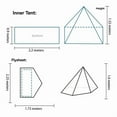 thumbnail image 4 of Pyramid Tent Solo Ultralight Tipi Outdoor Camping Portable Single Waterproof Hiking Backpacking A, 4 of 9