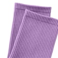 thumbnail image 4 of HAOTAGS Solid Color Cotton Candy-Tone Mid-Calf Socks for Kids – Straight Fit Crew Socks Rose Gold Size 5-13Years, 4 of 5