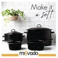 thumbnail image 4 of Granite 21 Qt Stockpot, Nonstick Soup Pot With Lid, Speckled Enamel Ware Cookware, Large Stock Pot For Boiling and Cooking, Big Granite Cooking Pot for , Campfire, Outdoor Stove, 4 of 6
