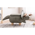 thumbnail image 4 of Home 2 Office Dean The Dinosaur Fabric Storage Ottoman/Stool in Gray/Natural, 4 of 6