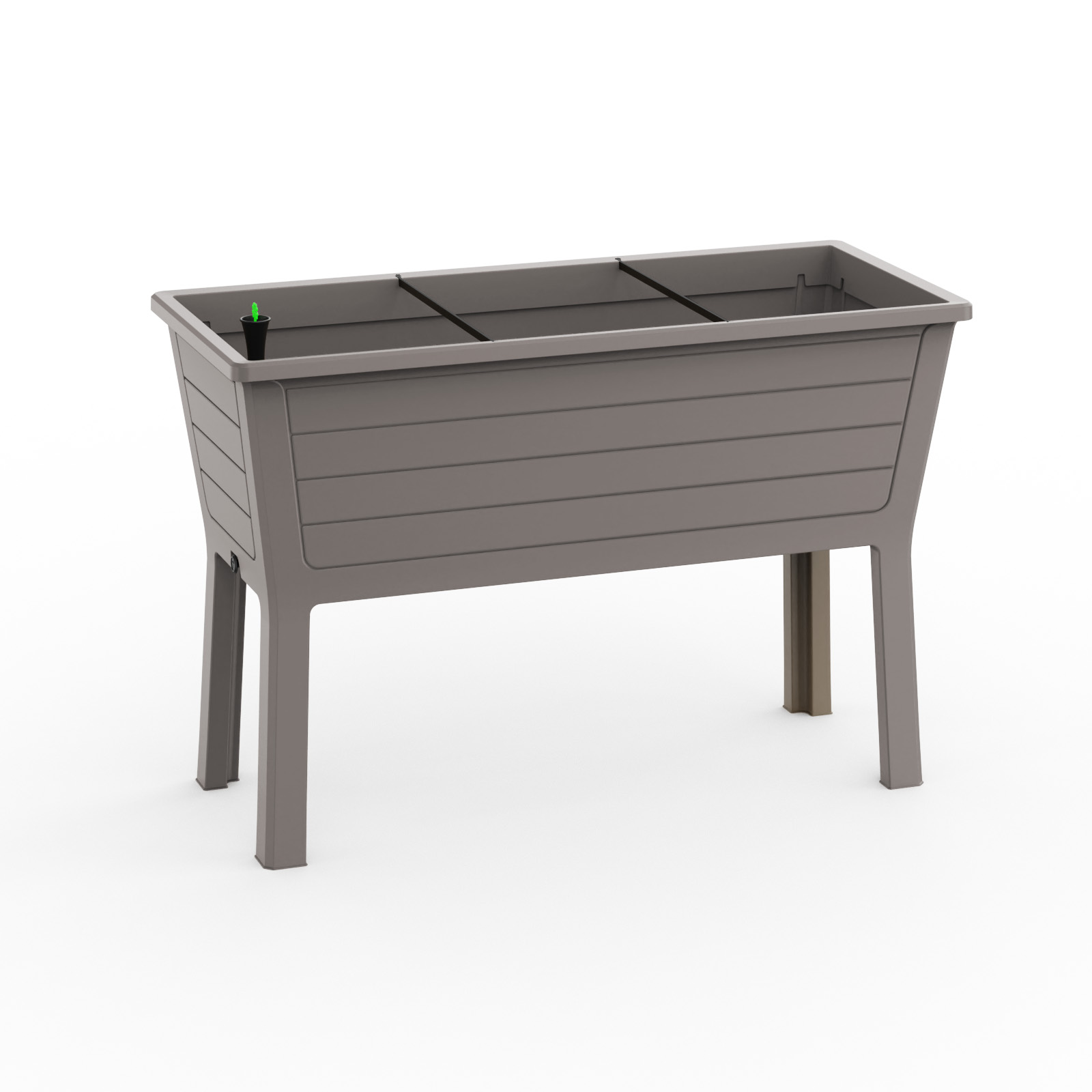 MAYEERTY Raised Garden Bed with Built-In Water Storage, UV-Resistant Planter Box for Patio Balcony Vegetable Flower Garden