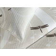 thumbnail image 4 of Ambesonne Dragonfly Quilted Bedspread Set 3 Pcs, Seasonal Flourish, Queen Size, Eggshell Brown, 4 of 5