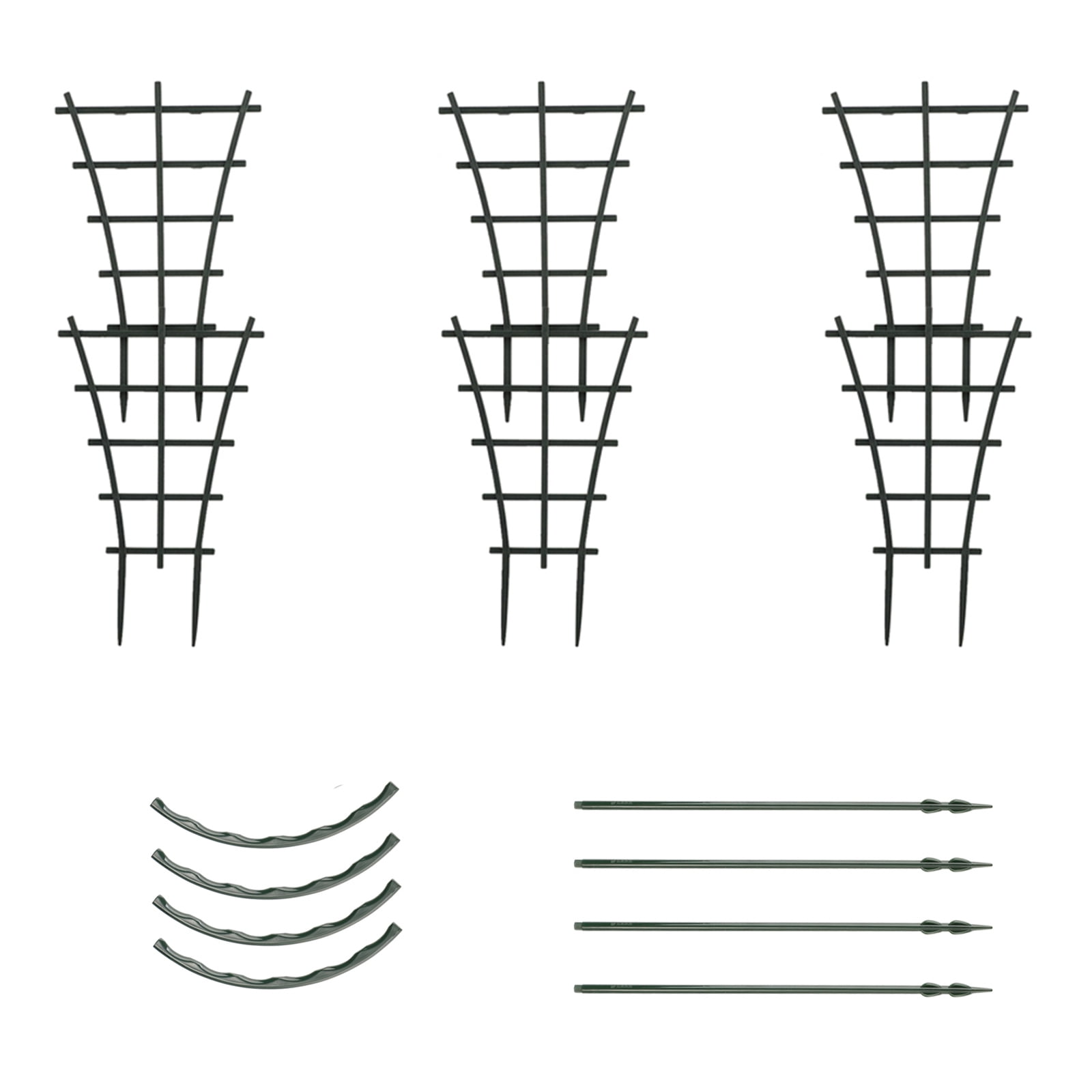 Minchun Climbing Trellis Anti-falling Bracket Plant Support 25.5x15cm. With 4 Arcuate Supports Gardening Tools Flower Pots Rack