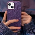 thumbnail image 5 of Compatible with iPhone 14 Glitter Case for Women Girls Luxury Cute 3D Tin Foil Pleated Phone Case Bling Plating Soft Silicone Slim Shockproof Cover for iPhone 14 6.1 inch, Purple, 5 of 15