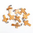 thumbnail image 3 of MATROOY Natural Quartz Crystal Cross Pendant Crucifix Shape Stone Jewelry making-Picture Jasper-5PCS, 3 of 4