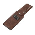 thumbnail image 3 of Nalacover Zipper Wallet Case for iPhone 13,360 Protection Luxury PU Leather&Soft TPU Magnetic Buckle Flip Card Pocket Shockproof Cover with Detachable Wrist Strap.For iPhone 13,Brown, 3 of 9