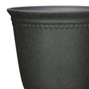 My Texas House Asti Urn Planter, 16 Inch Diameter x 18.1 Inch Height, Black, 100% Recycled Resin