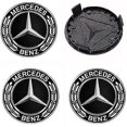 thumbnail image 1 of 4 Pieces Center Caps Compatible With Mercedes Benz 75mm Center Wheel Cover Abs Car Accessories, 1 of 4