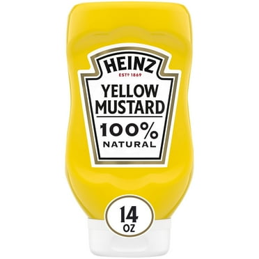 Heinz 100% Natural Yellow Mustard 14 oz (Pack of 24)