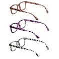 thumbnail image 4 of 3 Pairs Women’s Reading Glasses – Clear Full-Magnification Lenses, Spring Hinges, Lightweight Fashion Readers +1.75, 4 of 4