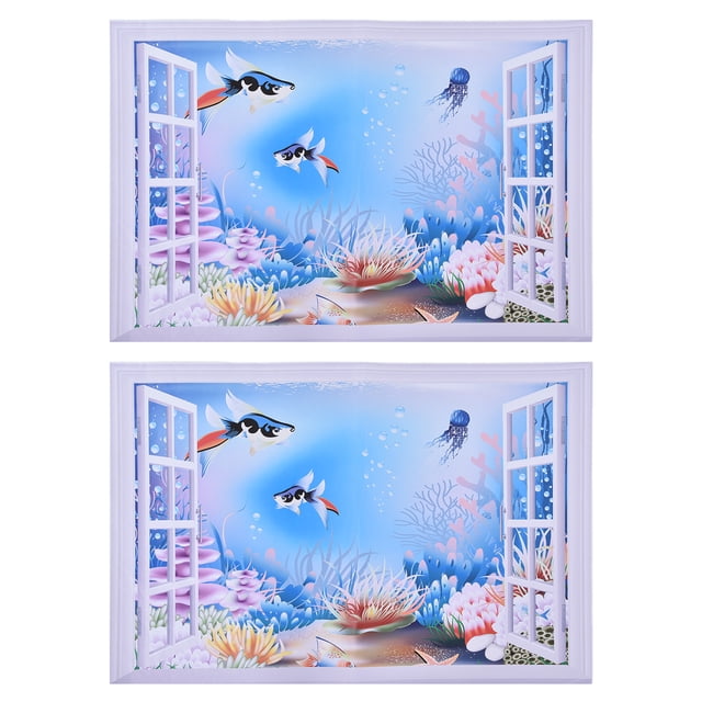 Pegatinas de pared, 2 pegatinas de pared para ventana, pegatinas de pared para ventana, pegatinas de pared para ventana falsa, salida de alta intensidad