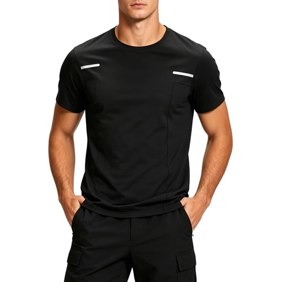 yillto Mens Big and Tall Shirts Lightweight Breathable Short Sleeve Tshirts Crew Neck Loose Tees