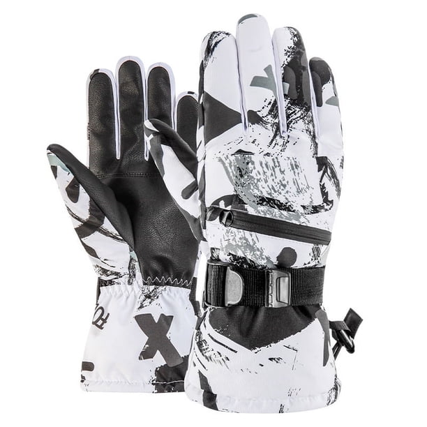 Guantes de esquí para hombres y mujeres, cálidos para invierno, para adultos, para exteriores, montañismo, equitación, pantalla táctil