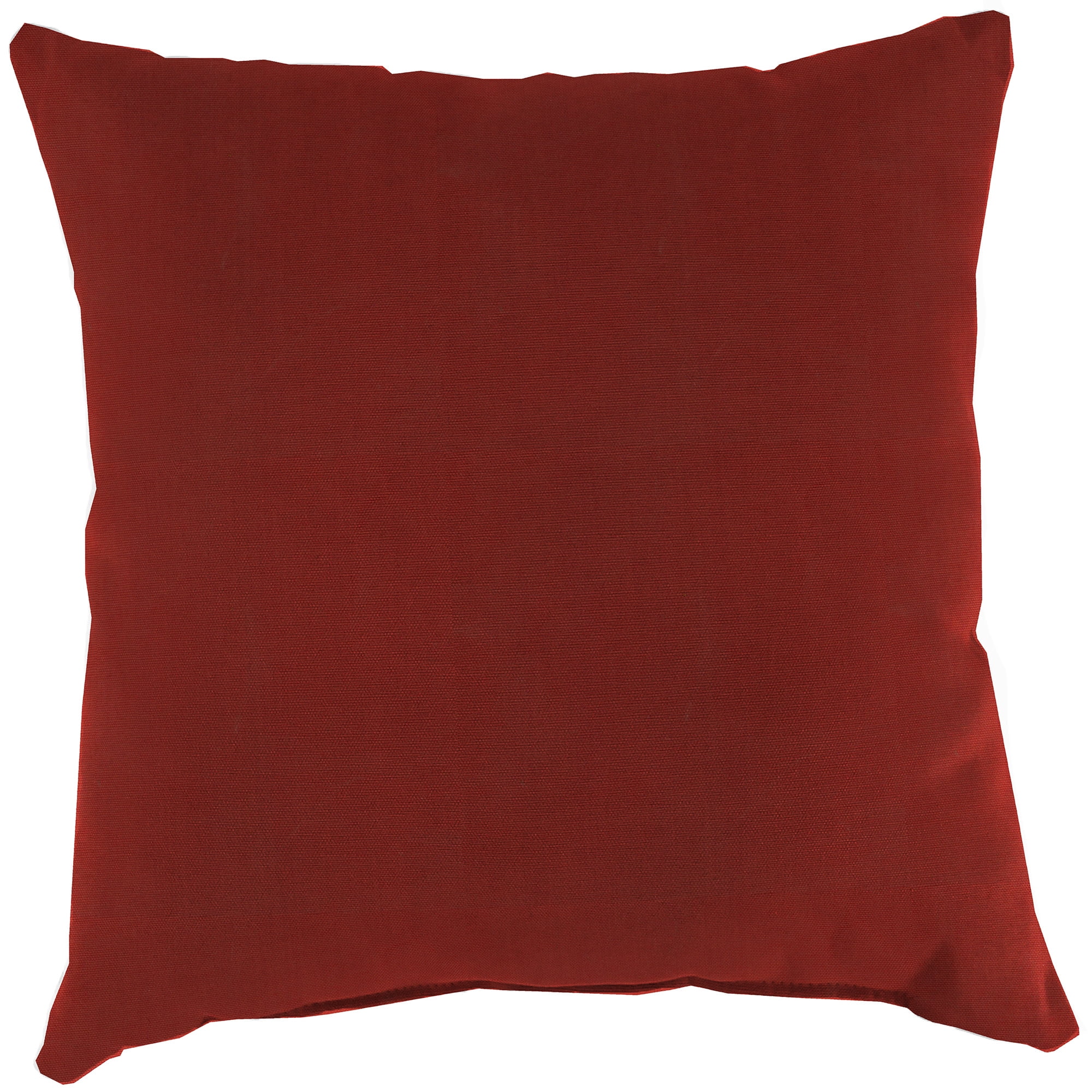 Jordan Manufacturing 20" x 20" Canvas Brick Red Solid Square Outdoor Throw Pillow (2 Pack)