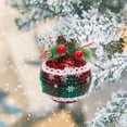 thumbnail image 5 of Christmas Ball Plaid Christmas Tree Decoration Knitted Needle Fabric Wrap Ball Shatterproof Christmas Ornaments Set Decorations for Xmas Tree Balls 2.3x2.3x2.3in, 5 of 6