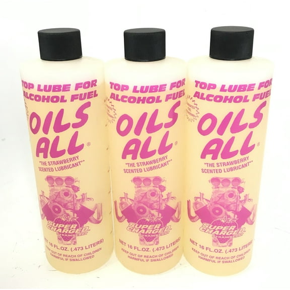 PowerPlus Lubricants Alcohol Top Lube Strawberry Scented 16oz-Liquid Power Upper Cylinder Lube - 3 PACK