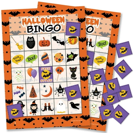 Halloween Bingo Game for Kids - 24 Players