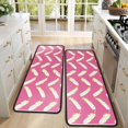 thumbnail image 4 of Kitchen Rugs Sets Of 2,Pink and Yellow Feather Pattern Anti Fatigue Kitchen Mat Rugs Non Slip Washable,Decorative Kitchen Floor Mats for Kitchen,Sink,Laundry,17"x47"+17"x47", 4 of 5