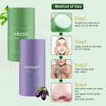 thumbnail image 4 of 2pcs Green Tea/egg Plant Cleansing Mask Stick, Blackhead Remover Hydrating Oil Control, 4 of 5
