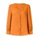 thumbnail image 4 of Blusa de encaje con cuello en V para mujer - Color liso, manga corta, poliéster, camisa elegante y casual para el trabajo o una cita, 4 of 5