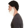 thumbnail image 3 of HPO Adult Men's Synthetic Hair Short Beard Cosplay Facial Hair Multiple Color Options, 3 of 5