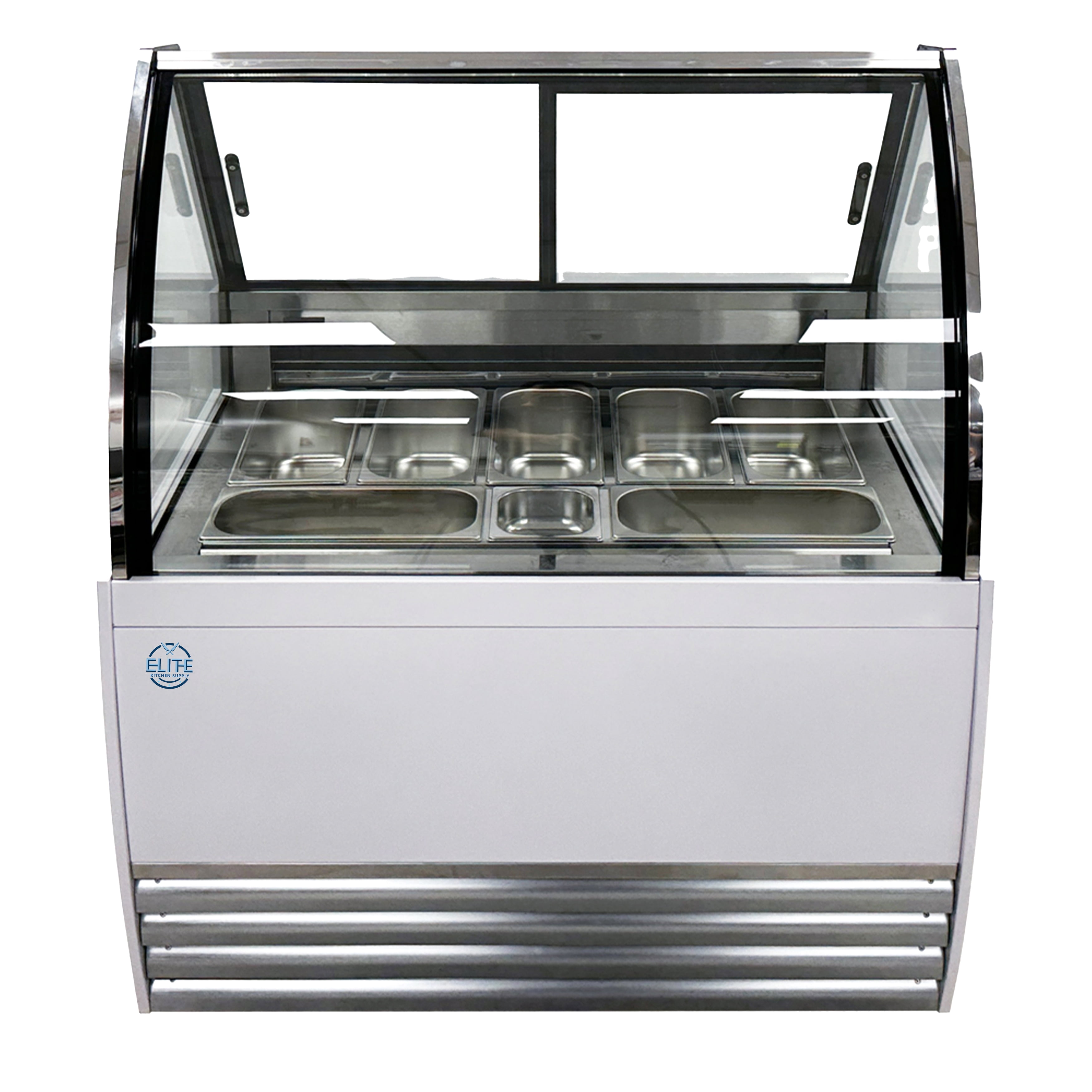 42 in. Commercial Deluxe Ice Cream Gelato 7 Pan Freezer NSF ETL Gelato Dipping Cabinet