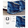 thumbnail image 3 of Abstract Marble Bed Skirt Queen Size 18" Drop Blue Gold Texture Modern Style Simple Ruffled Wrap Around Bed Skirts Adjustable Elastic Bedskirt Dust Ruffle for Queen Size Bed, 3 of 7