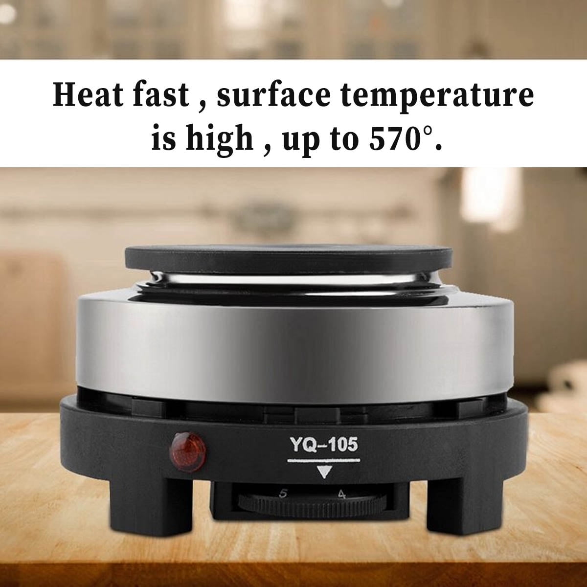 Mini Electric Hot Plate, 500W Round Hot Plate Portable Countertop Burner,Mini Stove Portable Stove Kitchen Cooktop Electric Heater,Perfect Size for Moka Pot 110V