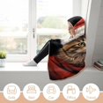 thumbnail image 5 of Hooded Blanket Soft Fleece Wearable Blanket Christmas Cat Wearable Blanket Wrap with Hood Comfy Blanket for Adult, 5 of 6