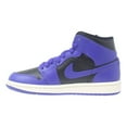 thumbnail image 2 of Nike Air Jordan 1 Mid Black/Dark Concord-Sail BQ6472-051 Women's Size 9 Medium, 2 of 4
