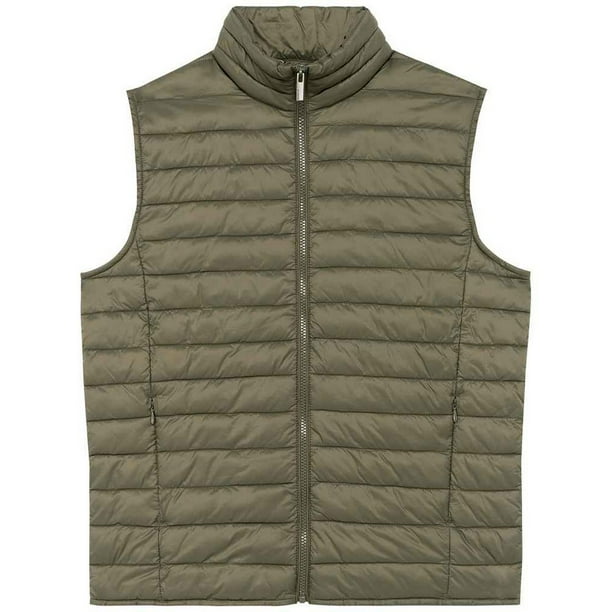 Native Spirit - Chaleco Forro Polar de Luz para Hombre (Caqui Orgánico) Native Spirit UTPC5162_organickhaki