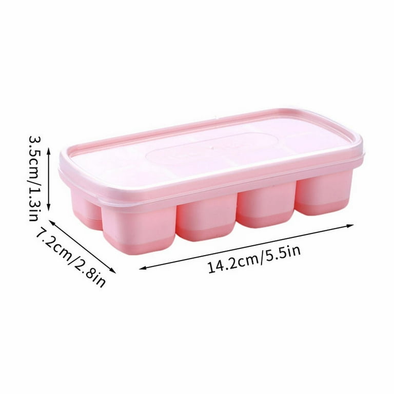 Negj Silicone Ice Tray Jelly Yogurt Ice Cube Ice Tray Ice Box Food Grade Ice Container Refrigerator Ice Maker Package Included: Super Cubes 1oz, Size