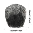 thumbnail image 3 of Men‘s Wig With Wig Net Natural White Hair Gray And Silver Hair Color Heat Wig Size Adjustable, 3 of 6