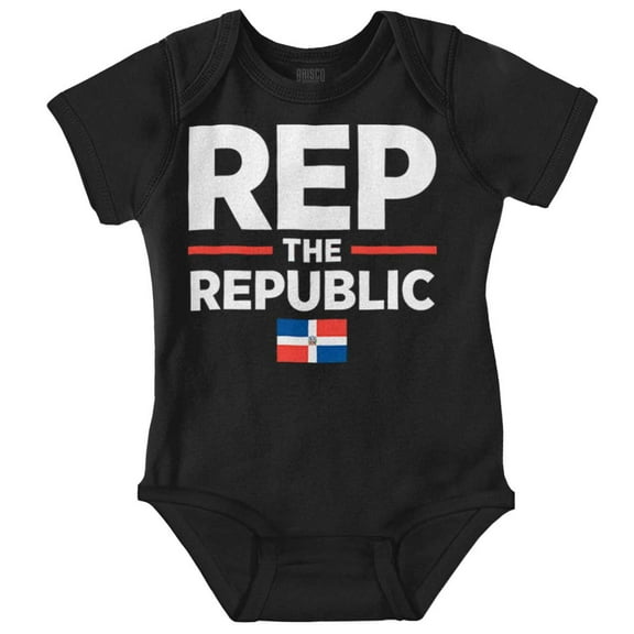 Dominicana Rep the Republic Cool Flag Romper Boys or Girls Infant Baby Brisco Brands NB