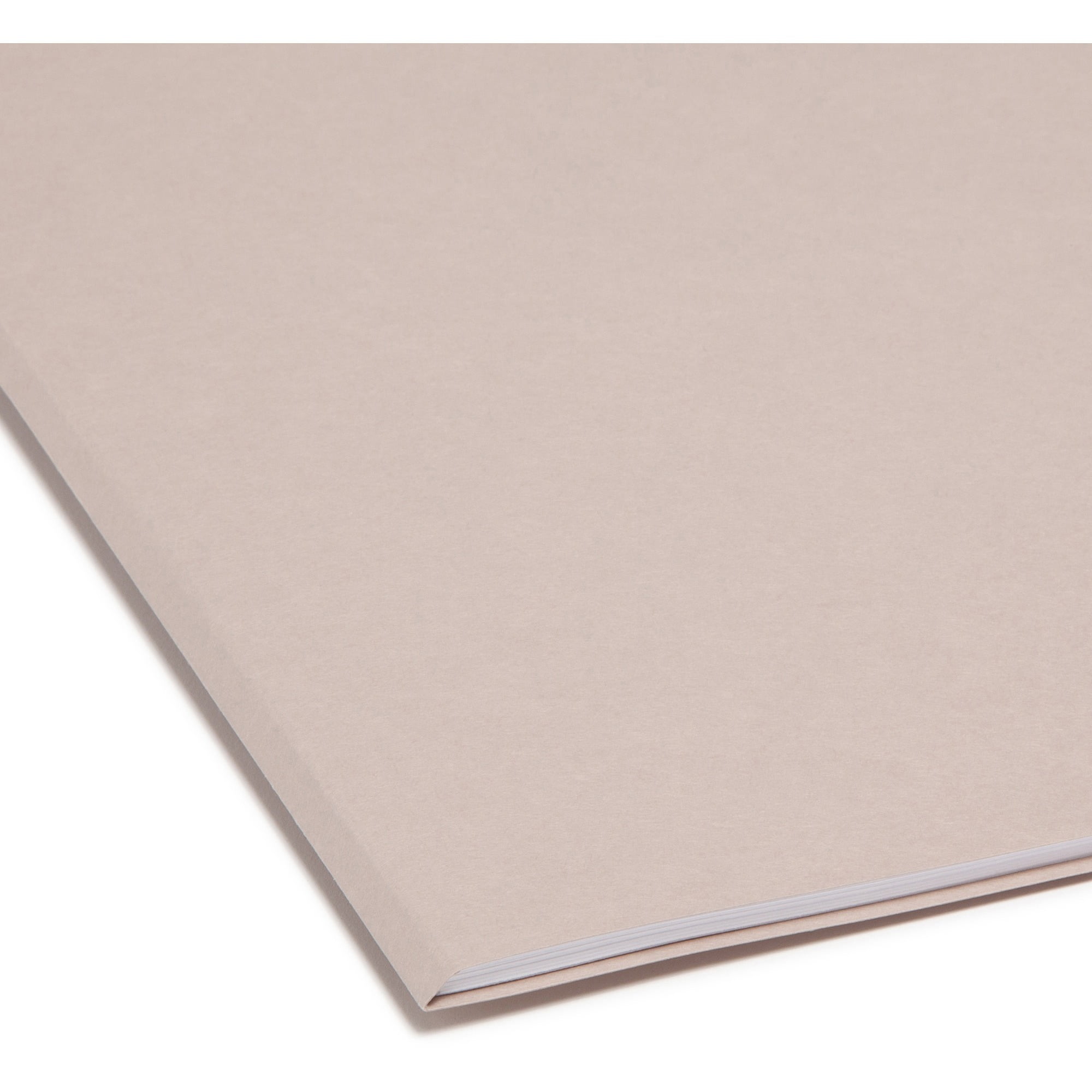 Smead 12334 File Folders, 1/3 Cut, Reinforced Top Tab, Letter, Gray, 100/Box