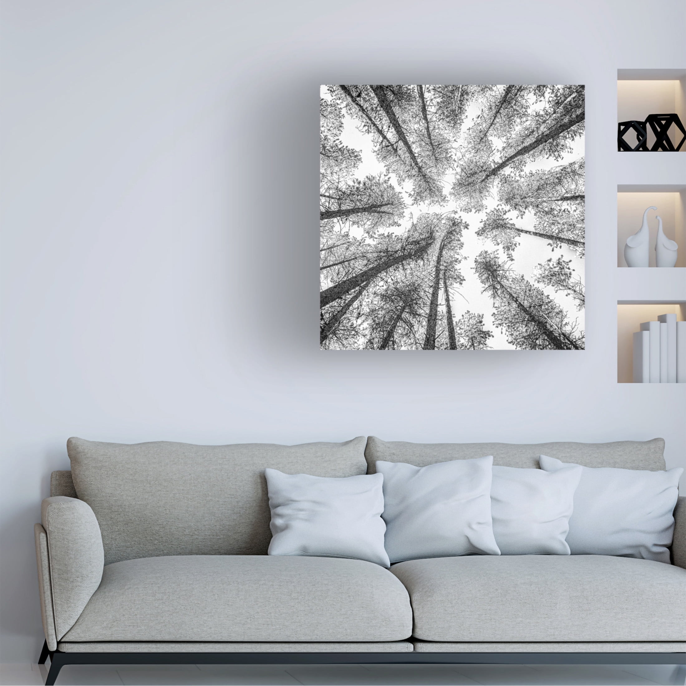 Trademark Fine Art Rob Darby Tree Etching 002 Canvas Wall Art