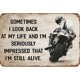 thumbnail image 1 of Frase Placa Metal Vintage Pintura Hierro Rectangular Arte La Pared 30x20 Cm, 1 of 9